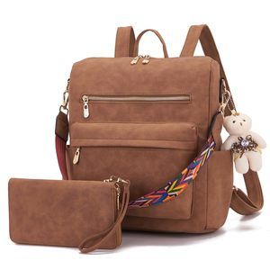 Women Backpack Purse Multipurpose Design Handbags Shoulder Bag PU Leather🦂